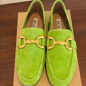 Women’s Green Suede Loafers